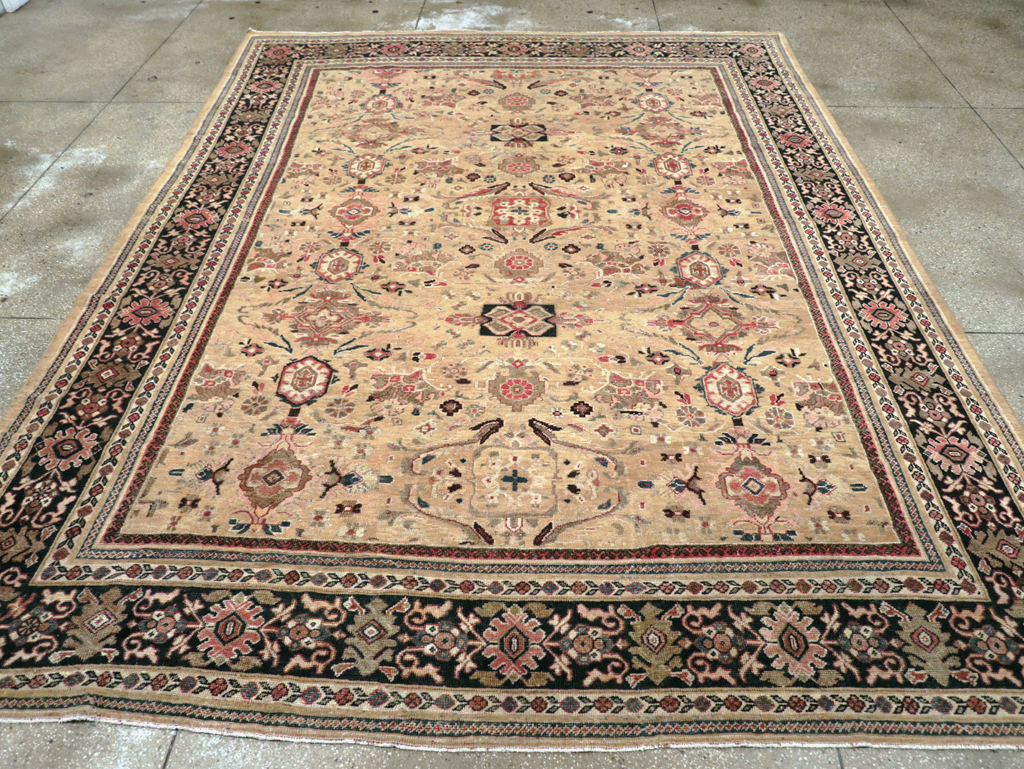 Antique Persian Mahal Room Size Carpet, No.25058 - Staging