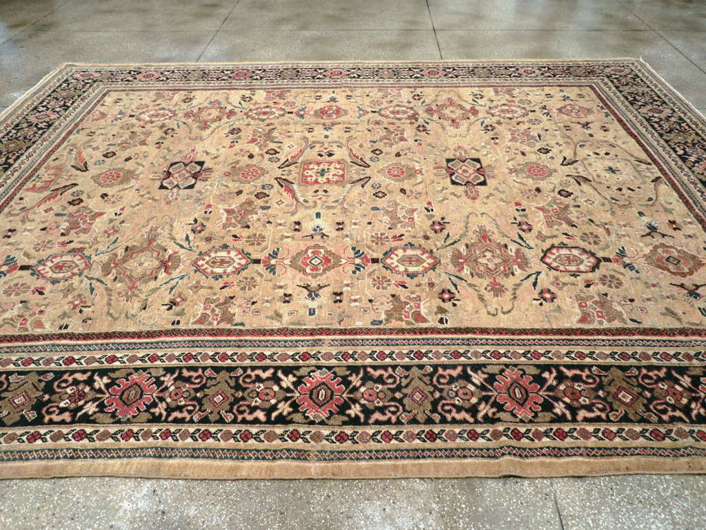 Antique Persian Mahal Room Size Carpet, No.25058 - Staging