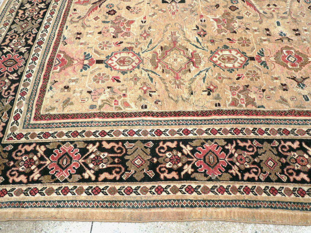 Antique Persian Mahal Room Size Carpet, No.25058 - Staging