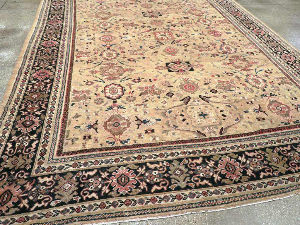 Antique Persian Mahal Room Size Carpet, No.25058 - Staging