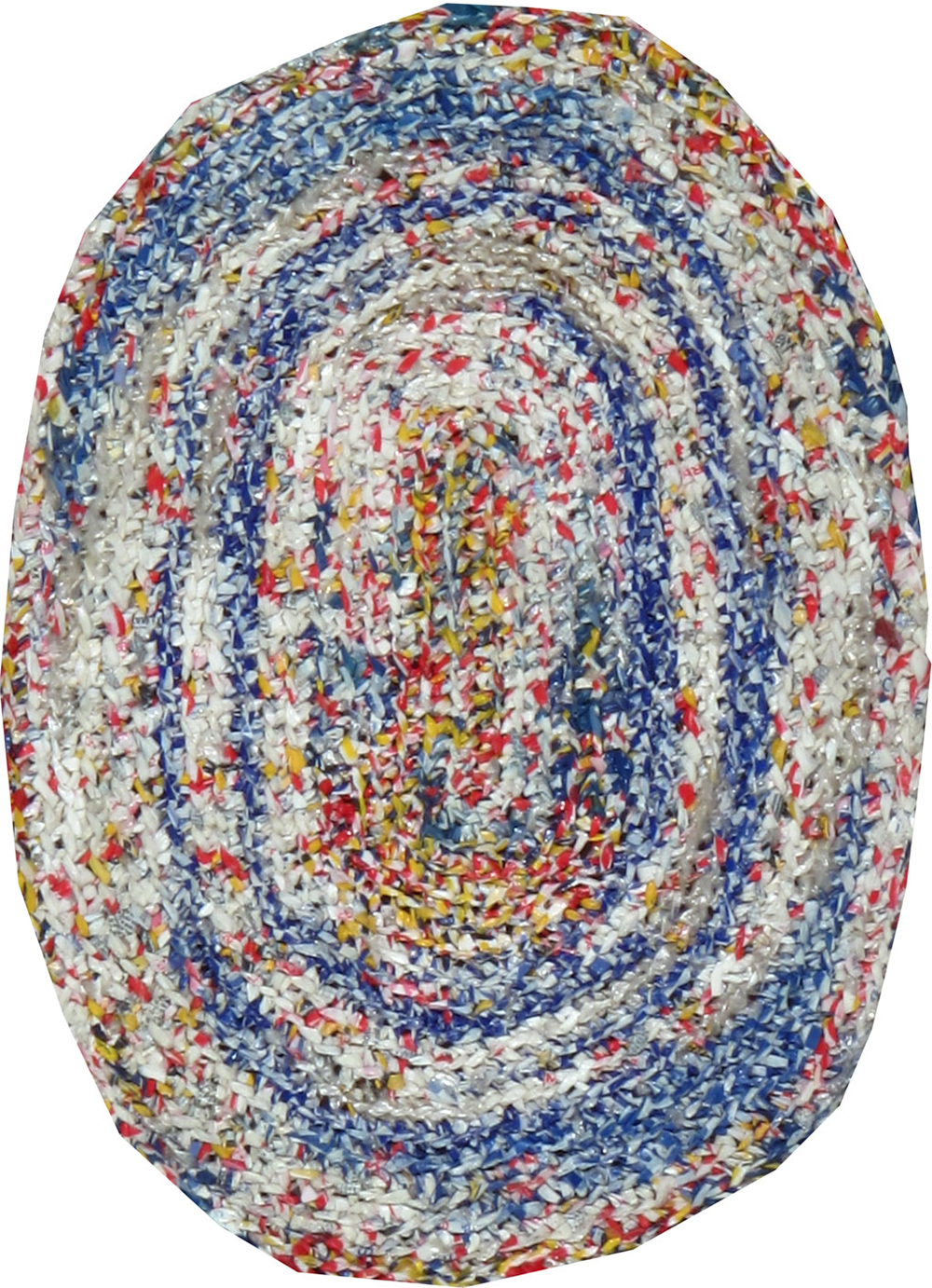 Vintage American Braid Throw Rug, No.25063 - Staging