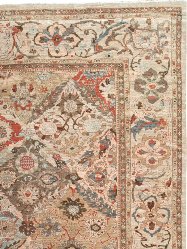 Modern Persian Sultanabad Oversize Carpet, No.25072 - Staging