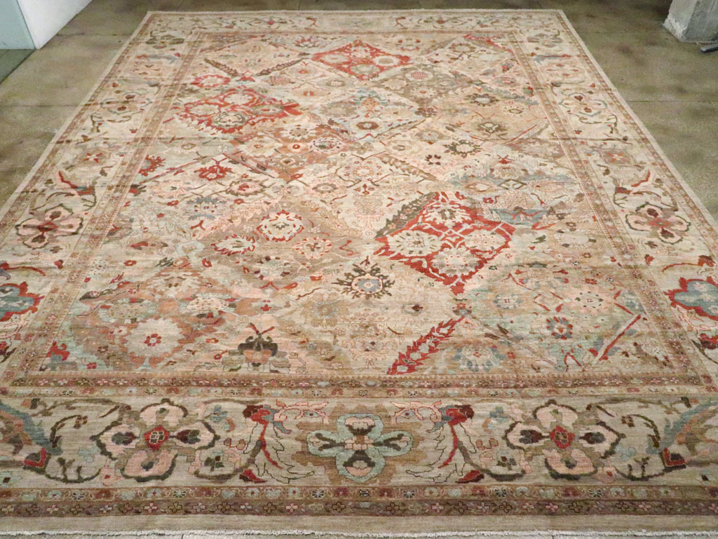 Modern Persian Sultanabad Oversize Carpet, No.25072 - Staging