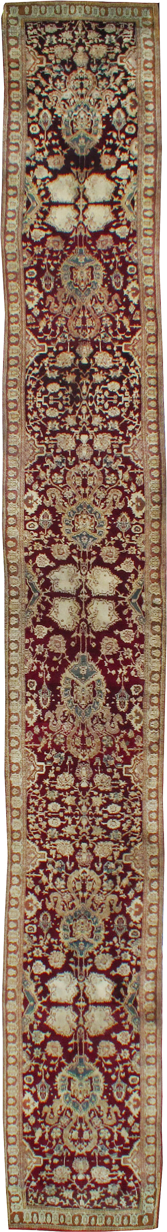 Antique Indian Agra Runner, No.25076 - Staging