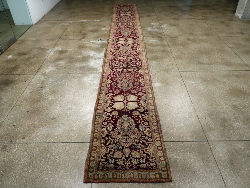 Antique Indian Agra Runner, No.25076 - Staging