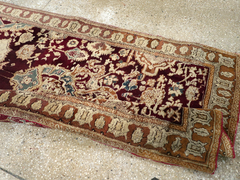 Antique Indian Agra Runner, No.25076 - Staging