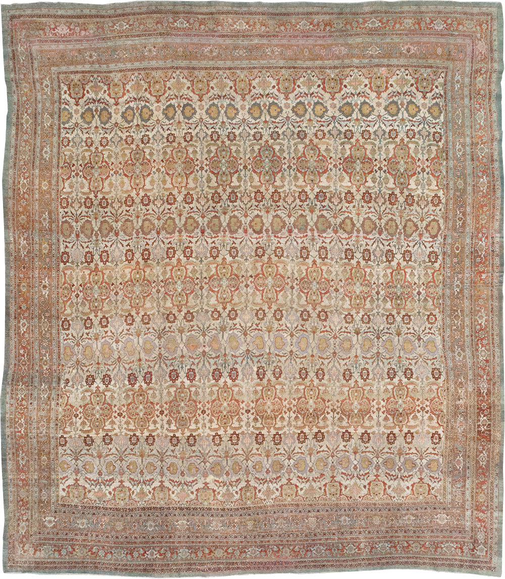 Antique Persian Bidjar Large Square Carpet, No.25092 - Staging