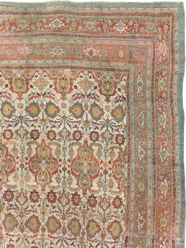 Antique Persian Bidjar Large Square Carpet, No.25092 - Staging