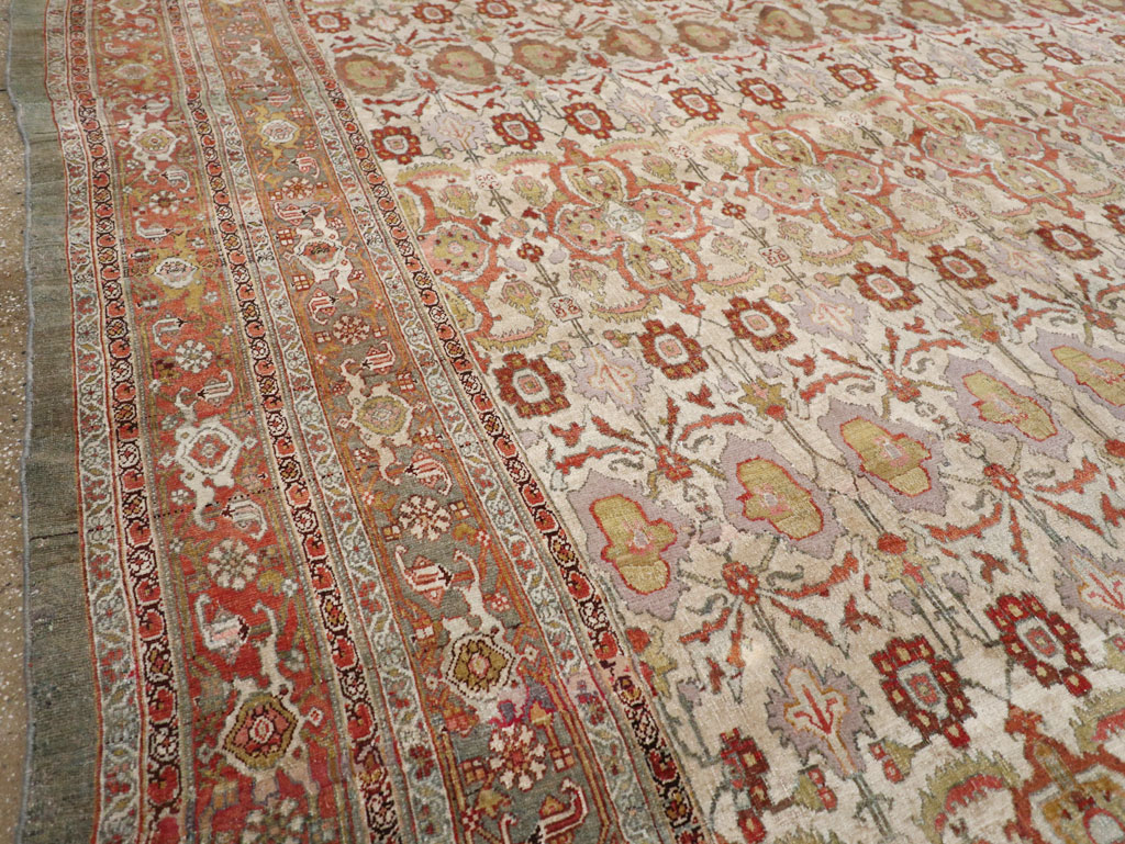 Antique Persian Bidjar Large Square Carpet, No.25092 - Staging