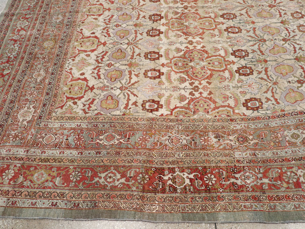 Antique Persian Bidjar Large Square Carpet, No.25092 - Staging