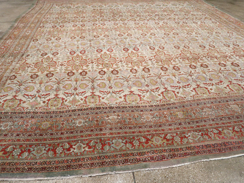 Antique Persian Bidjar Large Square Carpet, No.25092 - Staging