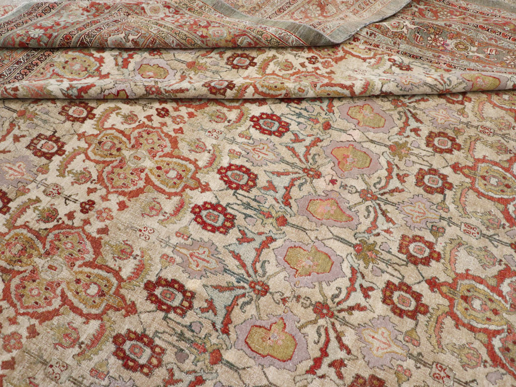 Antique Persian Bidjar Large Square Carpet, No.25092 - Staging