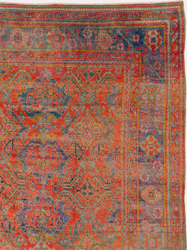 Antique Turkish Oushak Carpet, No.25099 - Staging