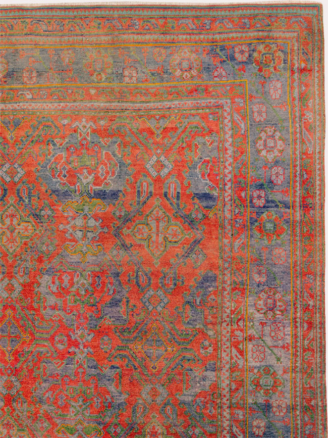 Antique Turkish Oushak Carpet, No.25099 - Staging