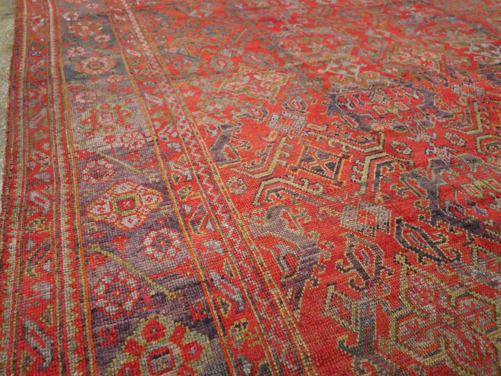 Antique Turkish Oushak Carpet, No.25099 - Staging