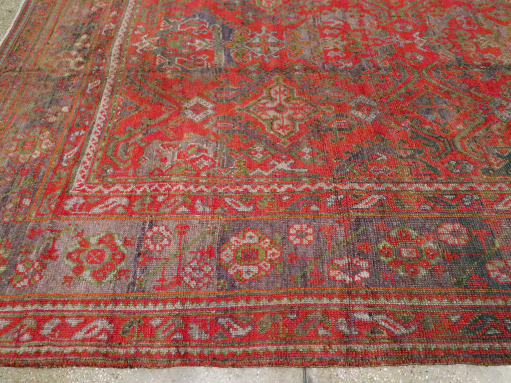 Antique Turkish Oushak Carpet, No.25099 - Staging