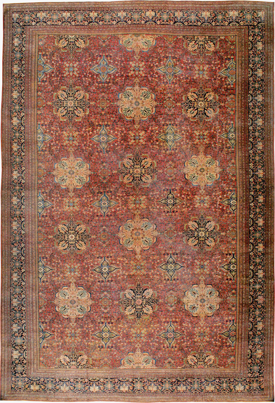 Antique Persian Sarouk Fereghan Oversize Carpet, No.25100 - Staging