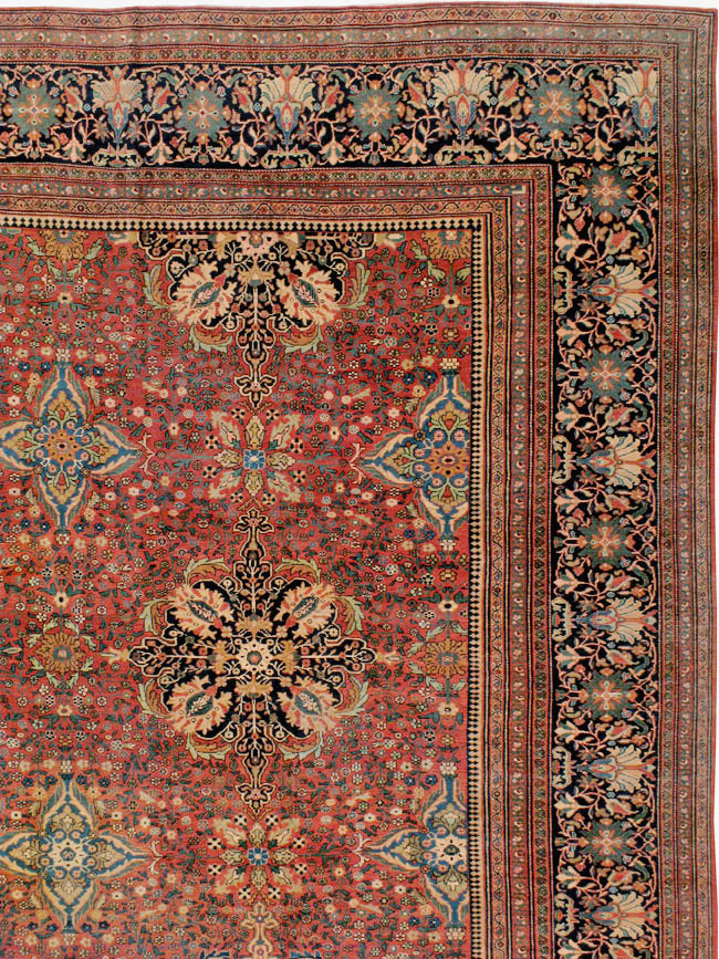Antique Persian Sarouk Fereghan Oversize Carpet, No.25100 - Staging