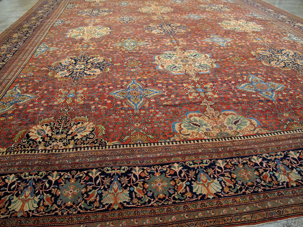 Antique Persian Sarouk Fereghan Oversize Carpet, No.25100 - Staging