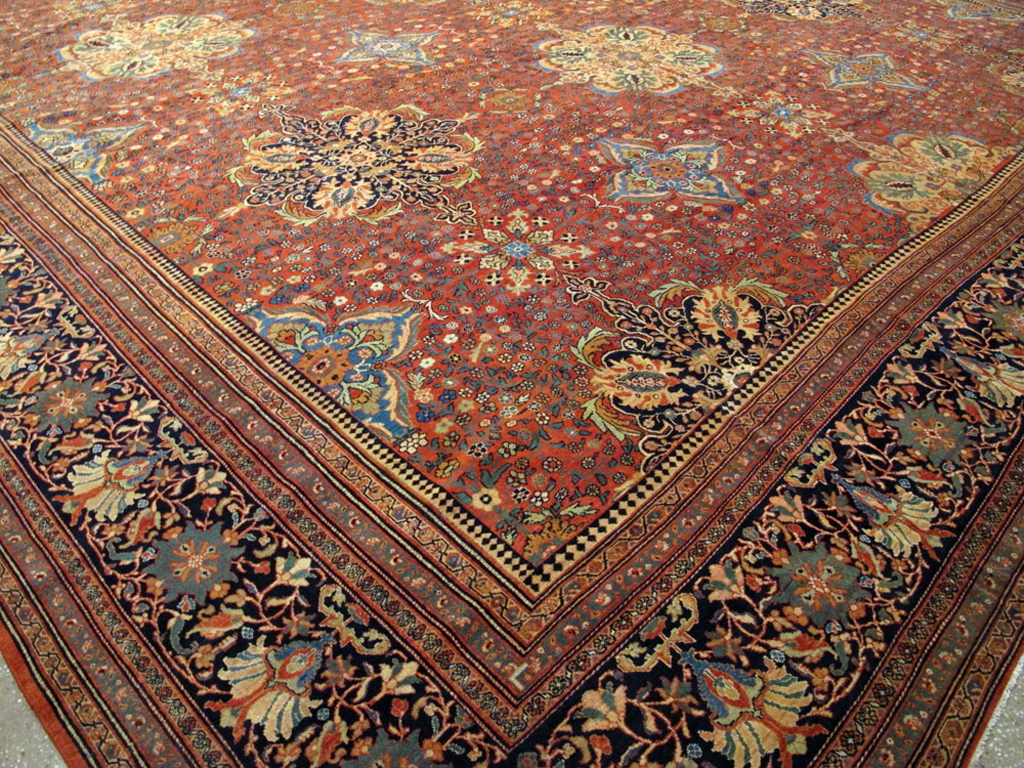 Antique Persian Sarouk Fereghan Oversize Carpet, No.25100 - Staging
