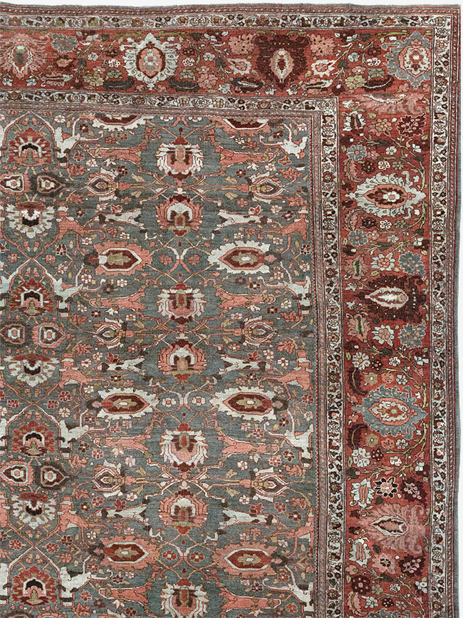 Antique Persian Bidjar Oversize Carpet, No.25101 - Staging