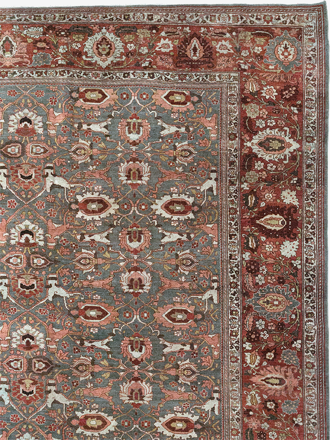 Antique Persian Bidjar Oversize Carpet, No.25101 - Staging
