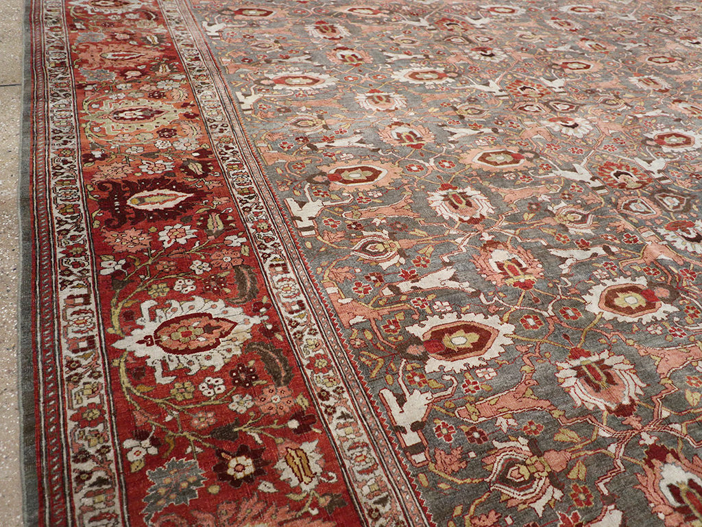 Antique Persian Bidjar Oversize Carpet, No.25101 - Staging