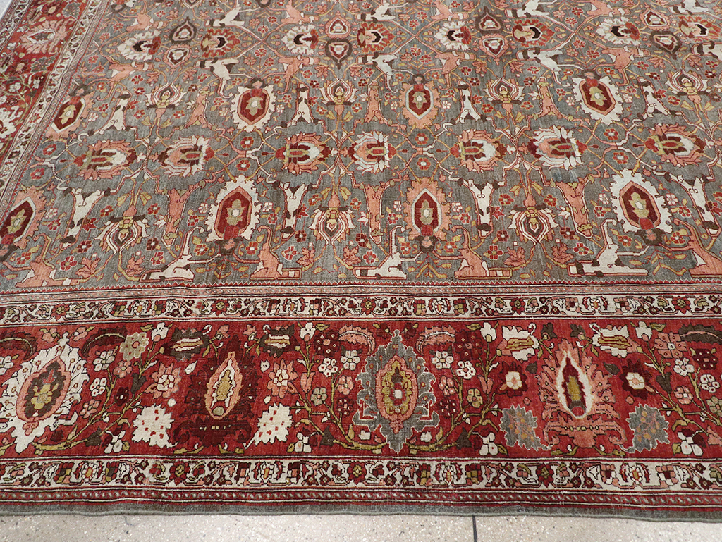 Antique Persian Bidjar Oversize Carpet, No.25101 - Staging