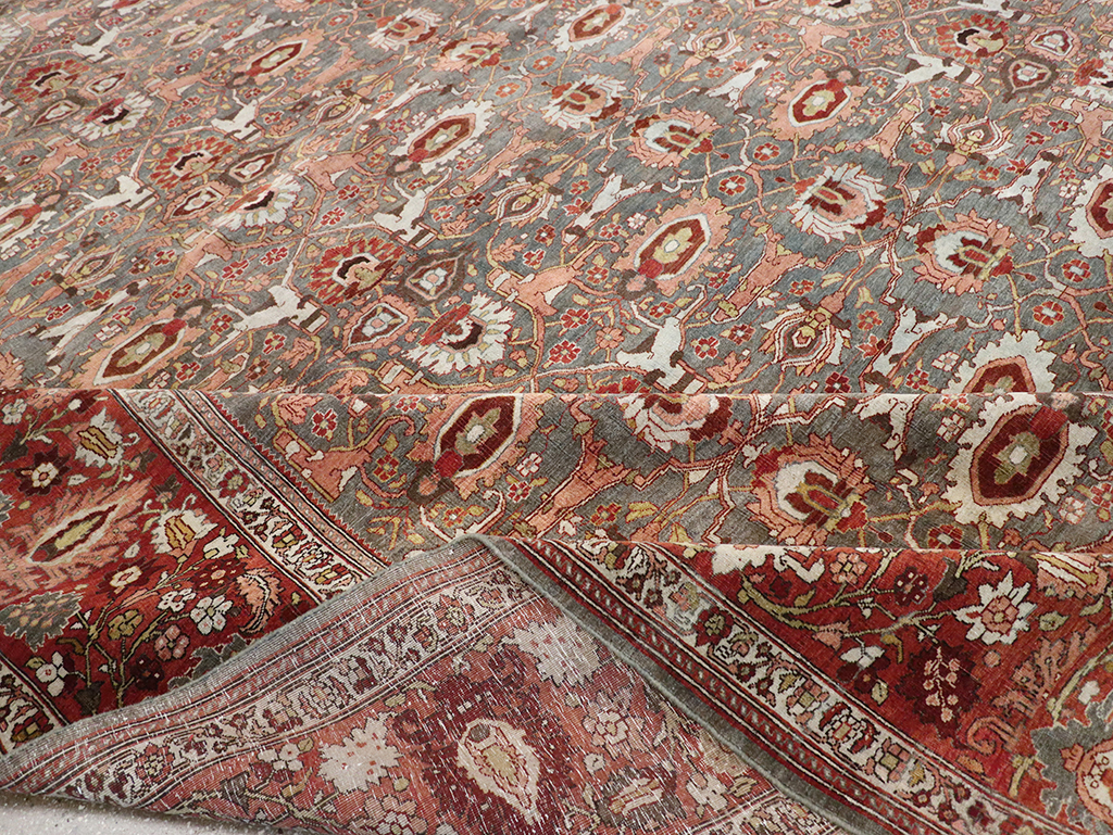 Antique Persian Bidjar Oversize Carpet, No.25101 - Staging