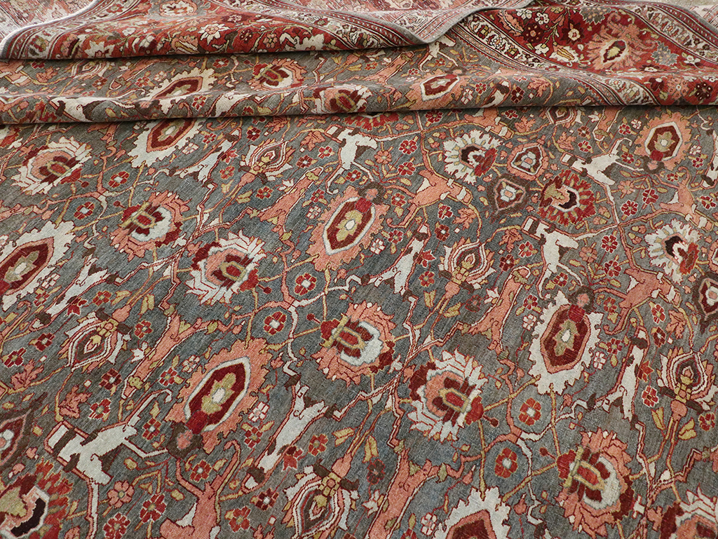 Antique Persian Bidjar Oversize Carpet, No.25101 - Staging