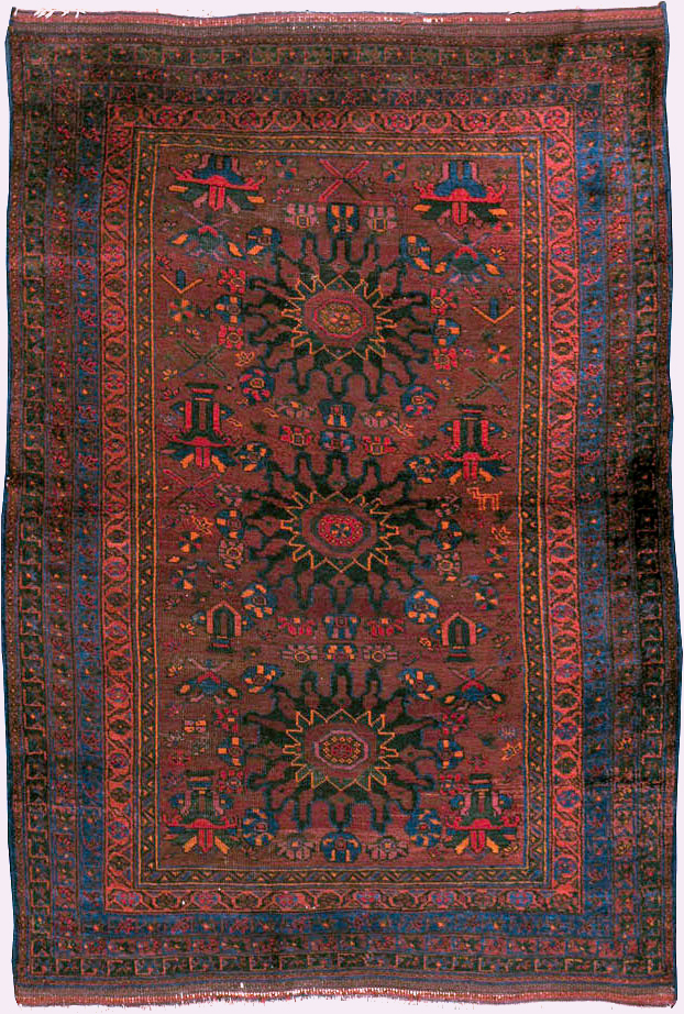 Vintage Persian Baluch Rug, No.25108 - Staging