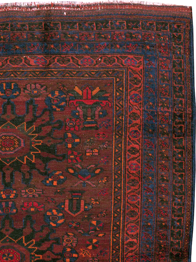 Vintage Persian Baluch Rug, No.25108 - Staging