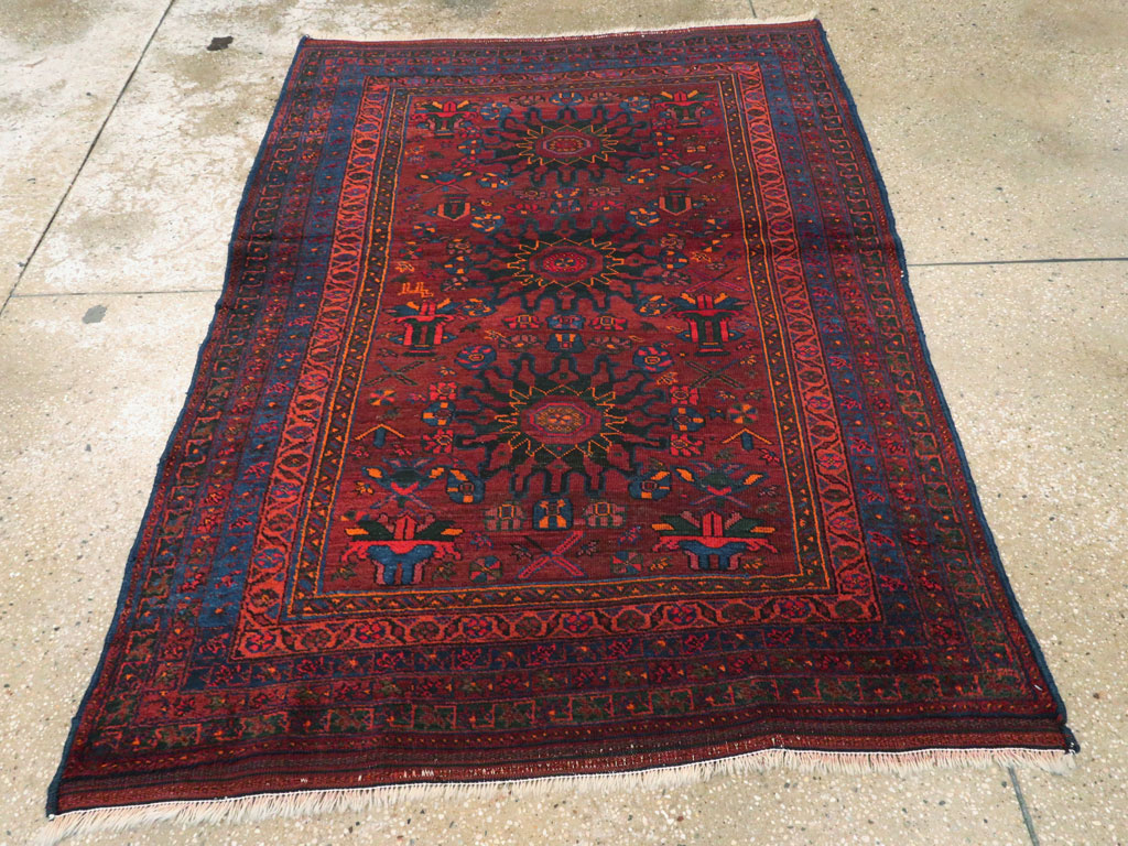 Vintage Persian Baluch Rug, No.25108 - Staging