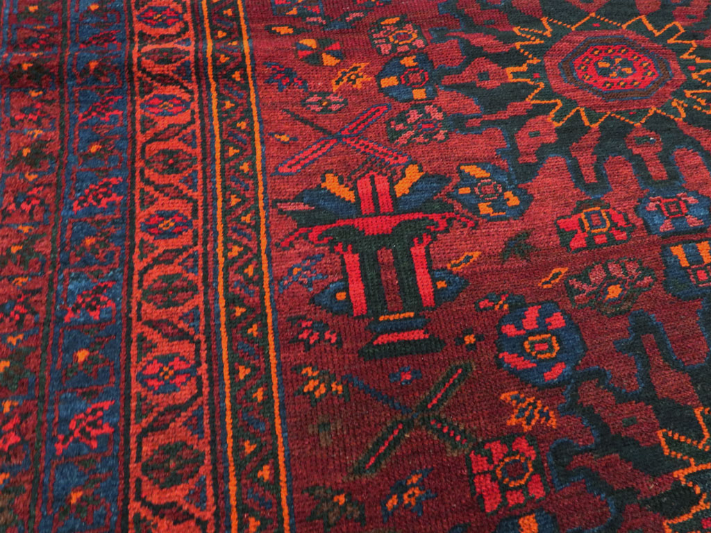 Vintage Persian Baluch Rug, No.25108 - Staging