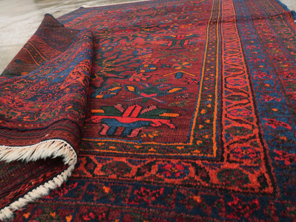 Vintage Persian Baluch Rug, No.25108 - Staging