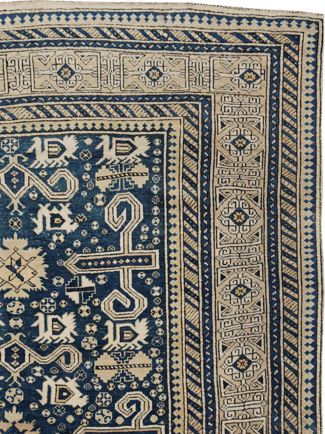 Antique Caucasian Perpedil Rug, No.25117 - Staging