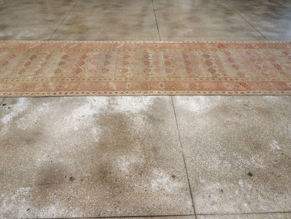 Antique Persian Malayer Wide Gallery Runner, No.25118 - Staging