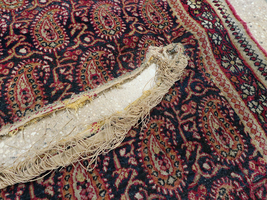 Antique Persian Kerman Saddle Cover, No.25120 - Staging