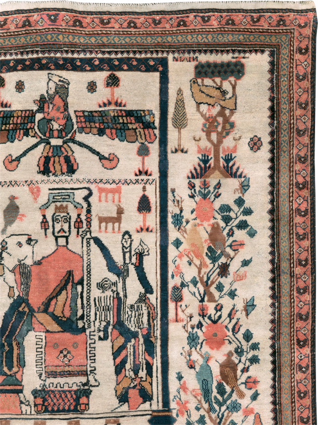 Antique Persian Afshar Rug, No.25125 - Staging