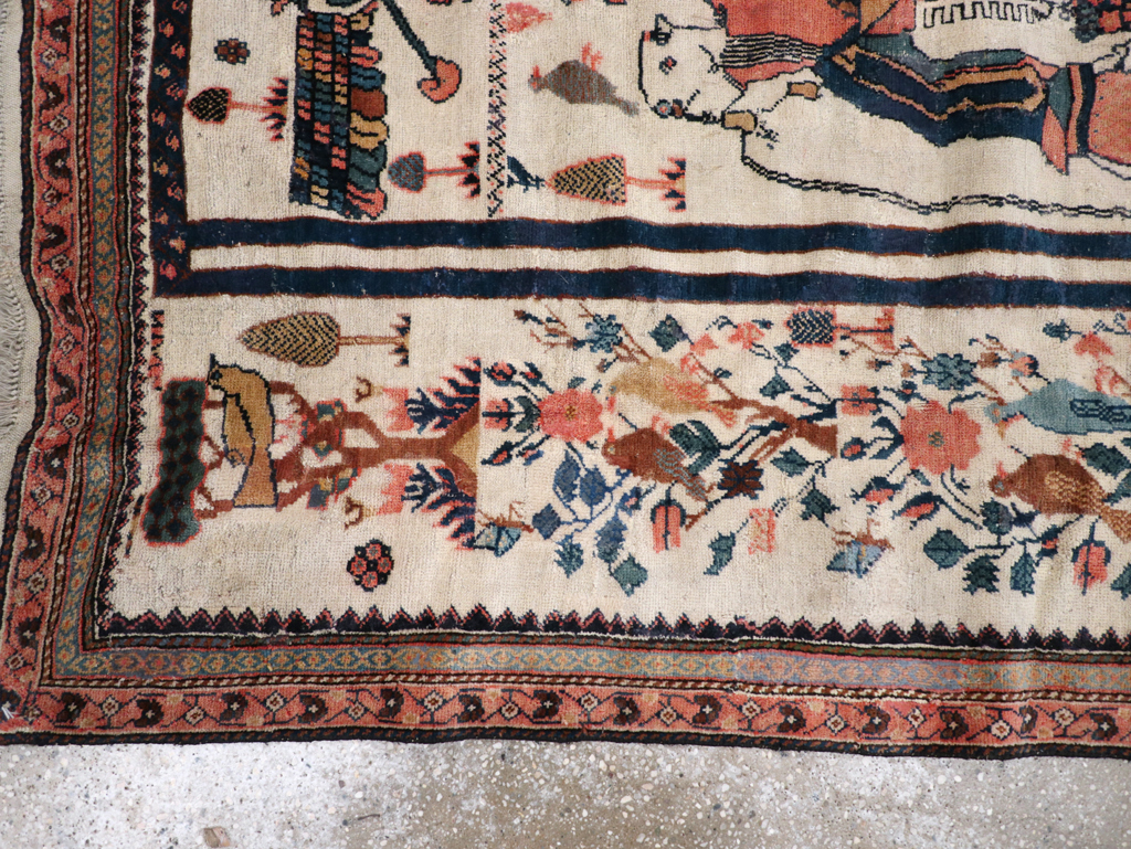 Antique Persian Afshar Rug, No.25125 - Staging