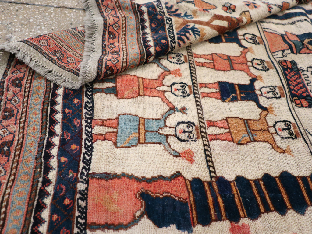 Antique Persian Afshar Rug, No.25125 - Staging