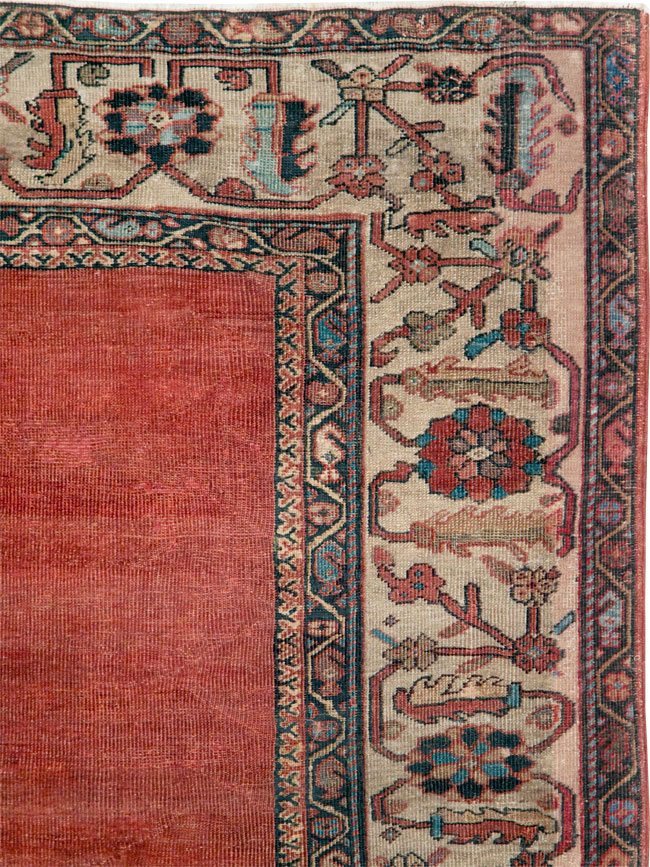 Antique Persian Mahal Small Room Size Carpet, No.25129 - Staging