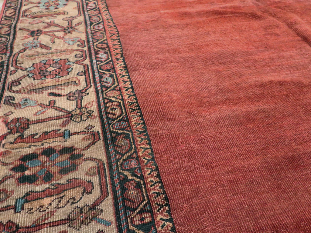 Antique Persian Mahal Small Room Size Carpet, No.25129 - Staging