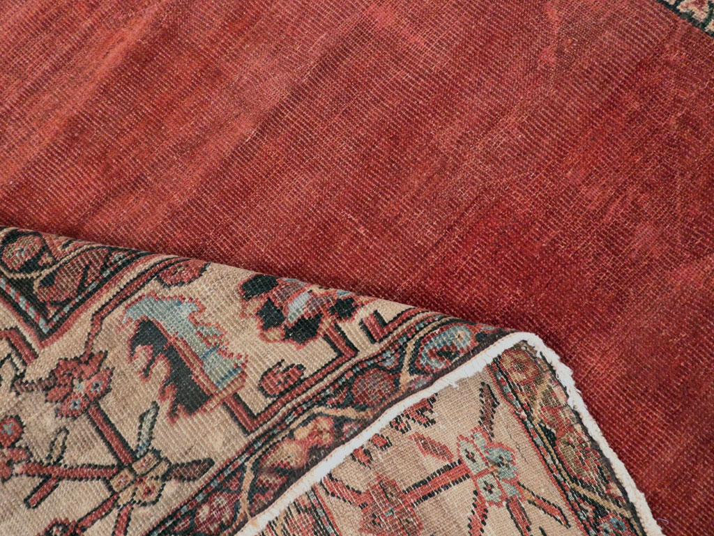 Antique Persian Mahal Small Room Size Carpet, No.25129 - Staging