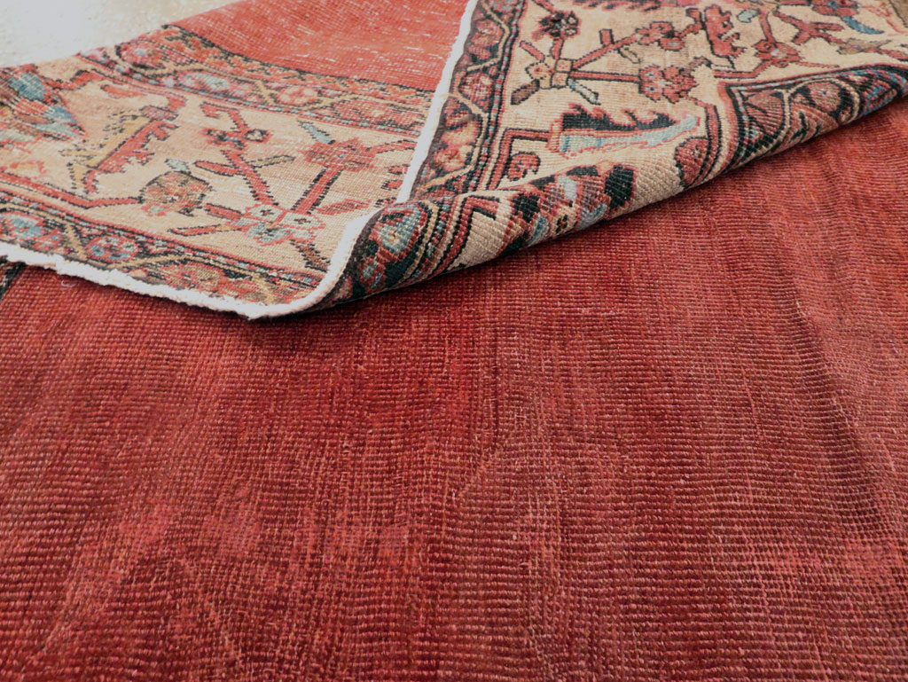 Antique Persian Mahal Small Room Size Carpet, No.25129 - Staging