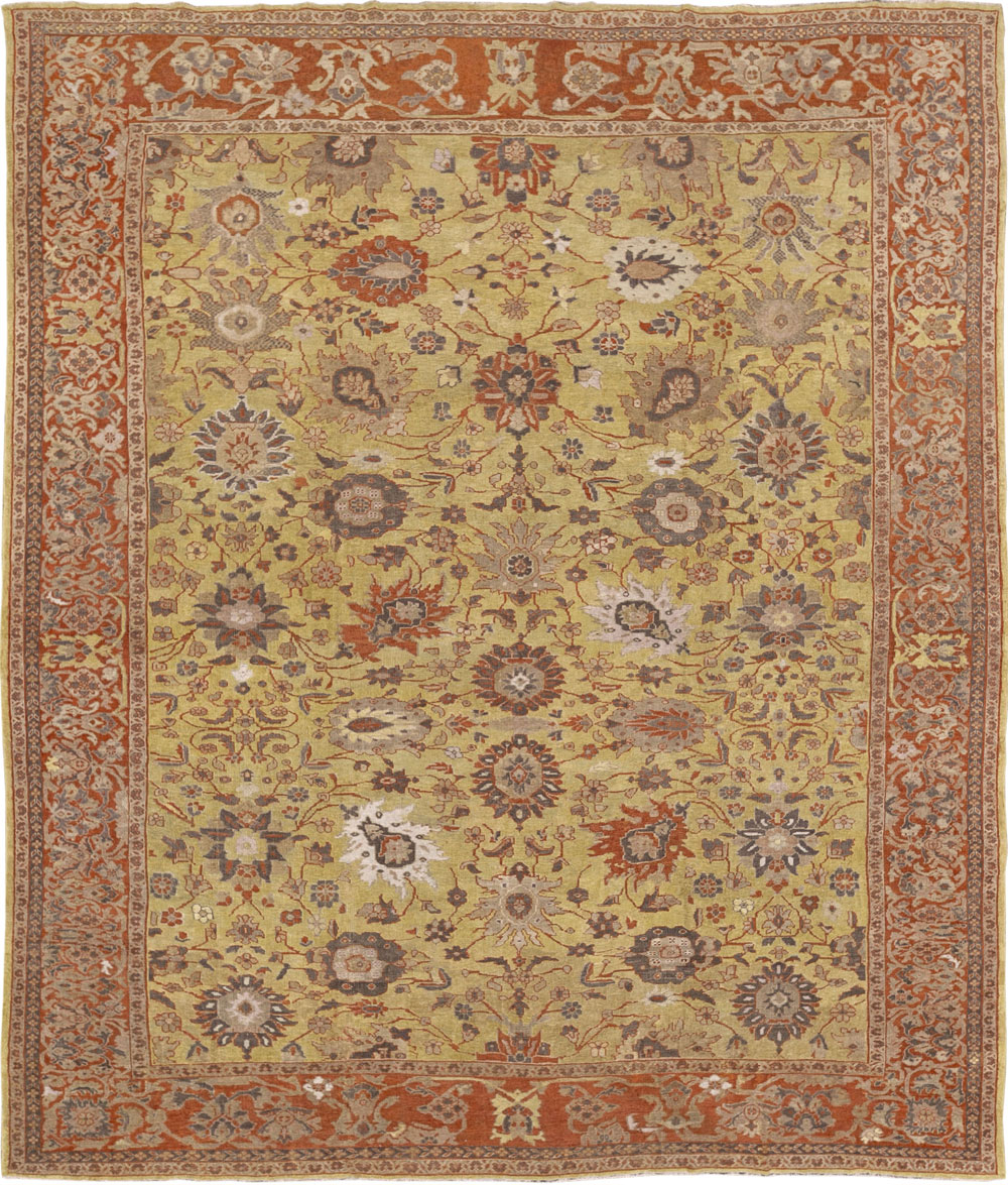 Antique Persian Mahal Large Carpet, No.25131 - Staging