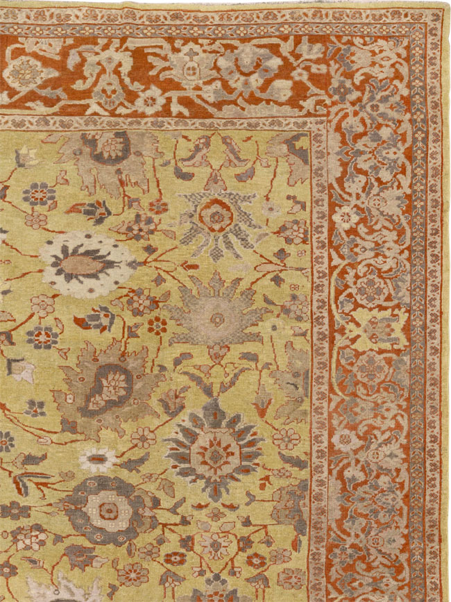 Antique Persian Mahal Large Carpet, No.25131 - Staging