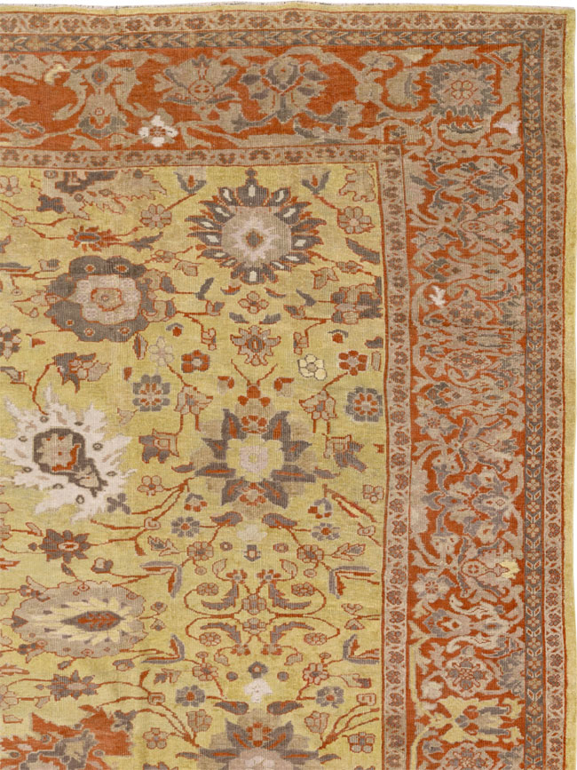 Antique Persian Mahal Large Carpet, No.25131 - Staging