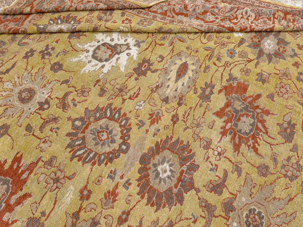 Antique Persian Mahal Large Carpet, No.25131 - Staging