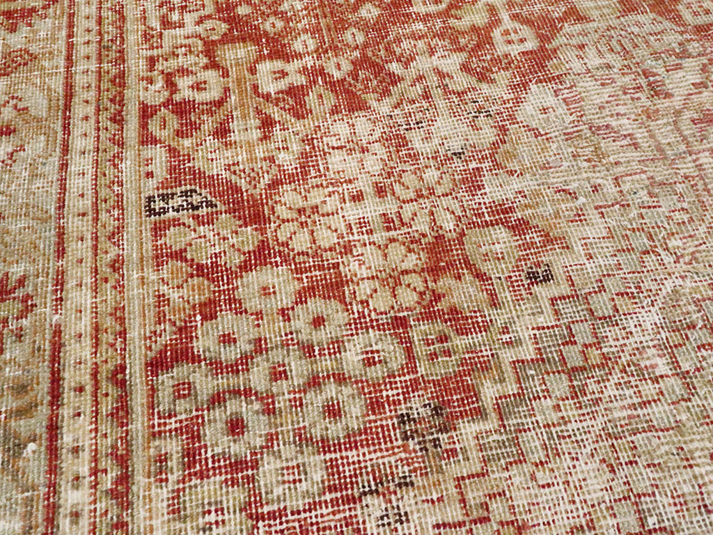 Antique Persian Joshegan Distressed Rug, No.25136 - Staging